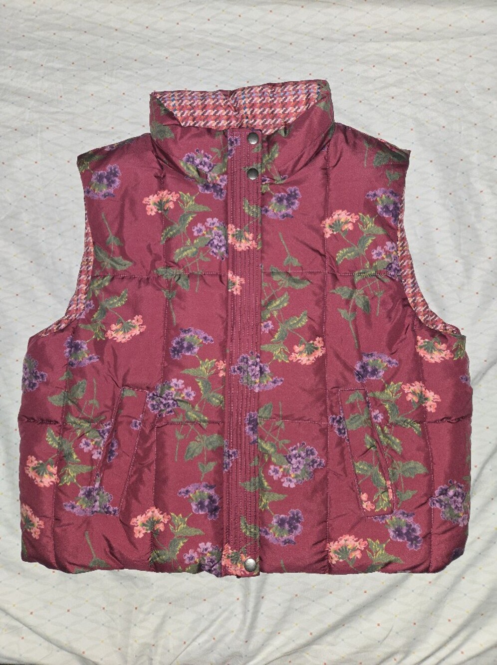 Sundance "Urban Blooms" Reversible Puffer Vest